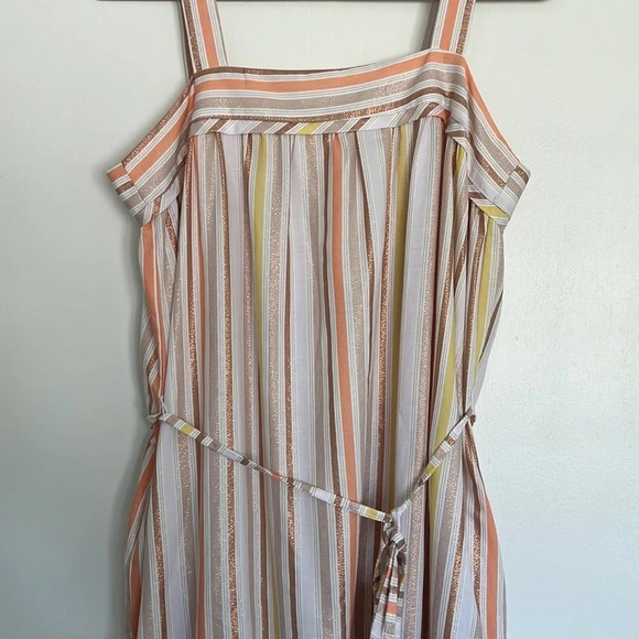 LEMLEM by Liya Kebede NWT Retta Sweepy Striped Metallic Dress - Picture 6 of 8